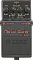 BOSS MT2 MetalZone.  I got this off of one of the guys in the forum here.  I don't care what anybody says about this pedal...it kicks ass.  I use this and fine tune the eq through the amp as well and create a sound that is like thunder.  HUGE difference compared to my old pedal (1986 BOSS Digital Metallizer).  Lovely.