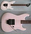 1987 Bolt-On Strat - 3440 - Snow White w/ Pink Grid